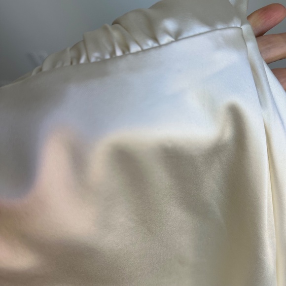 Reformation Pernille Ivory Silk Dress White Wedding Tie Sleeve Medium - with tag - Picture 8 of 12